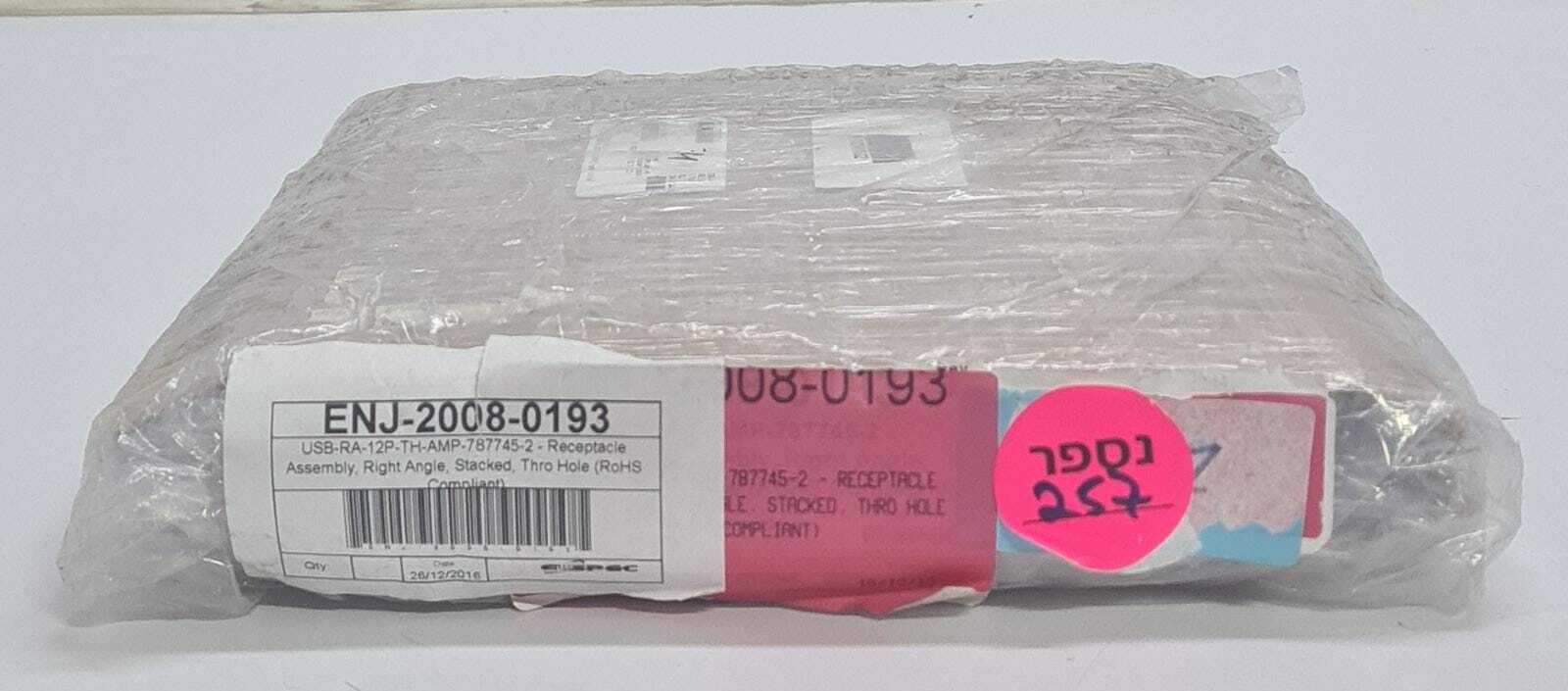 [LOT OF 144] NEW - AMP 5787745-2 8-Pin Dual USB 2.0 Port Receptacle Assembly