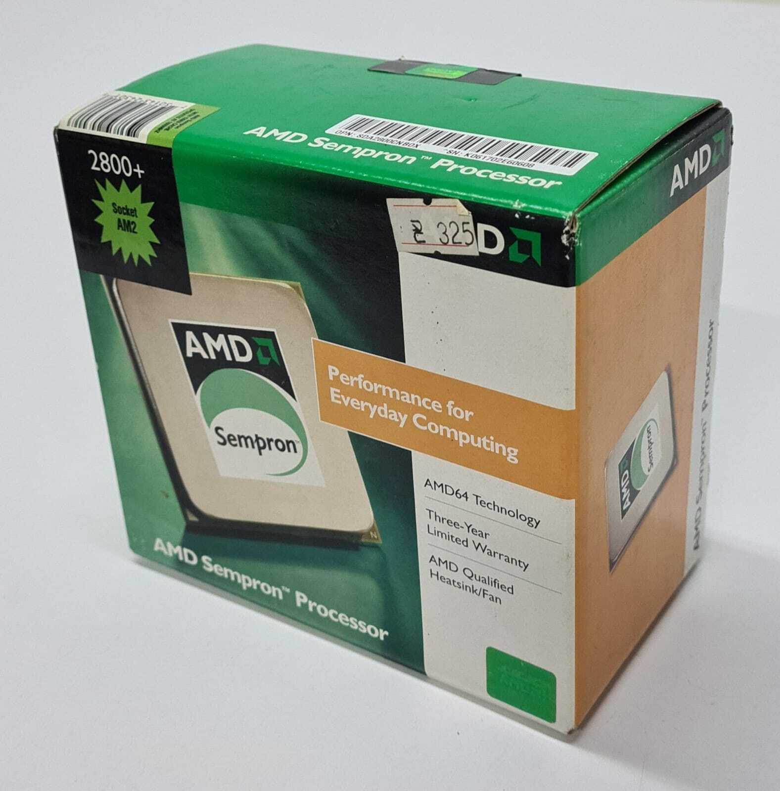 AMD Sempron Processor AMD64 2800+ CPU SDA2800IAA2CN 1.6GHz AM2 Socket **NEW**
