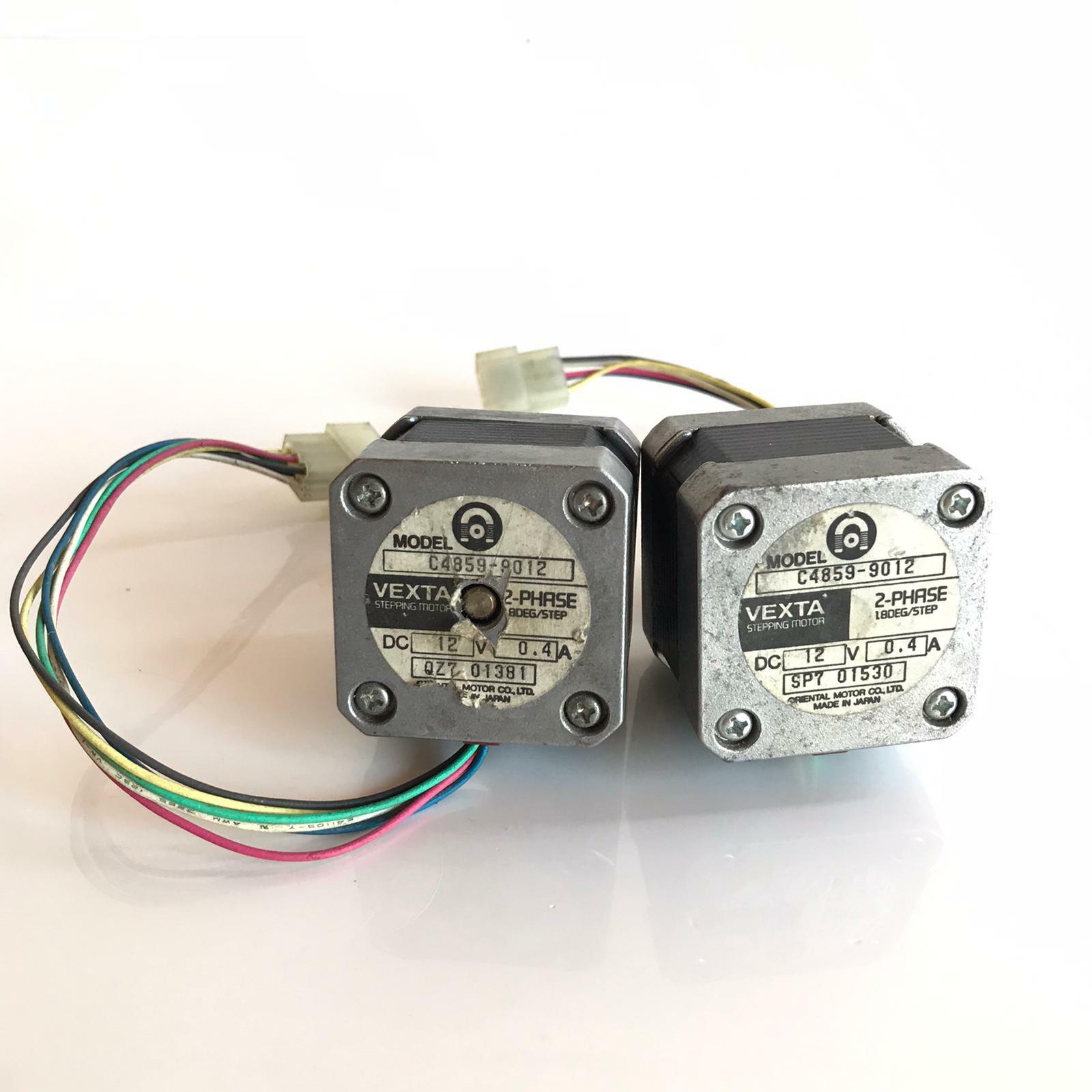 Lot of 2 Vexta C4859-9012 2 PHASE 12V 0.4A Motor