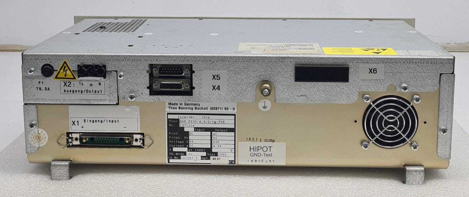 Benning TEBEVERT 1000VA Inverter 1KVA G48 E230/4,4/2rfg-PWE 120087.5