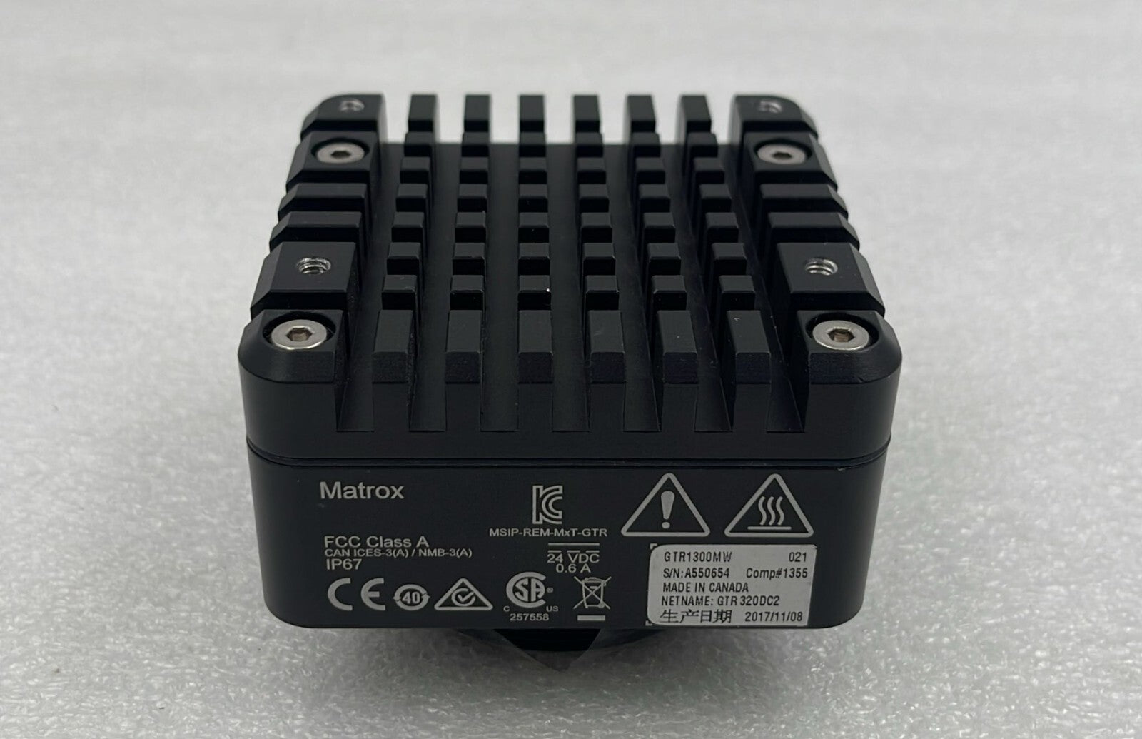 Matrox Iris GTR Smart Industrial Vision Camera GTR1300mw