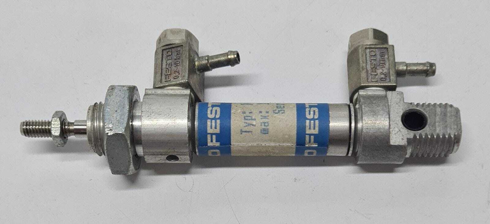 [LOT OF 2] Festo DSN-10-10P Pneumatic Rod Cylinder Air Double Acting