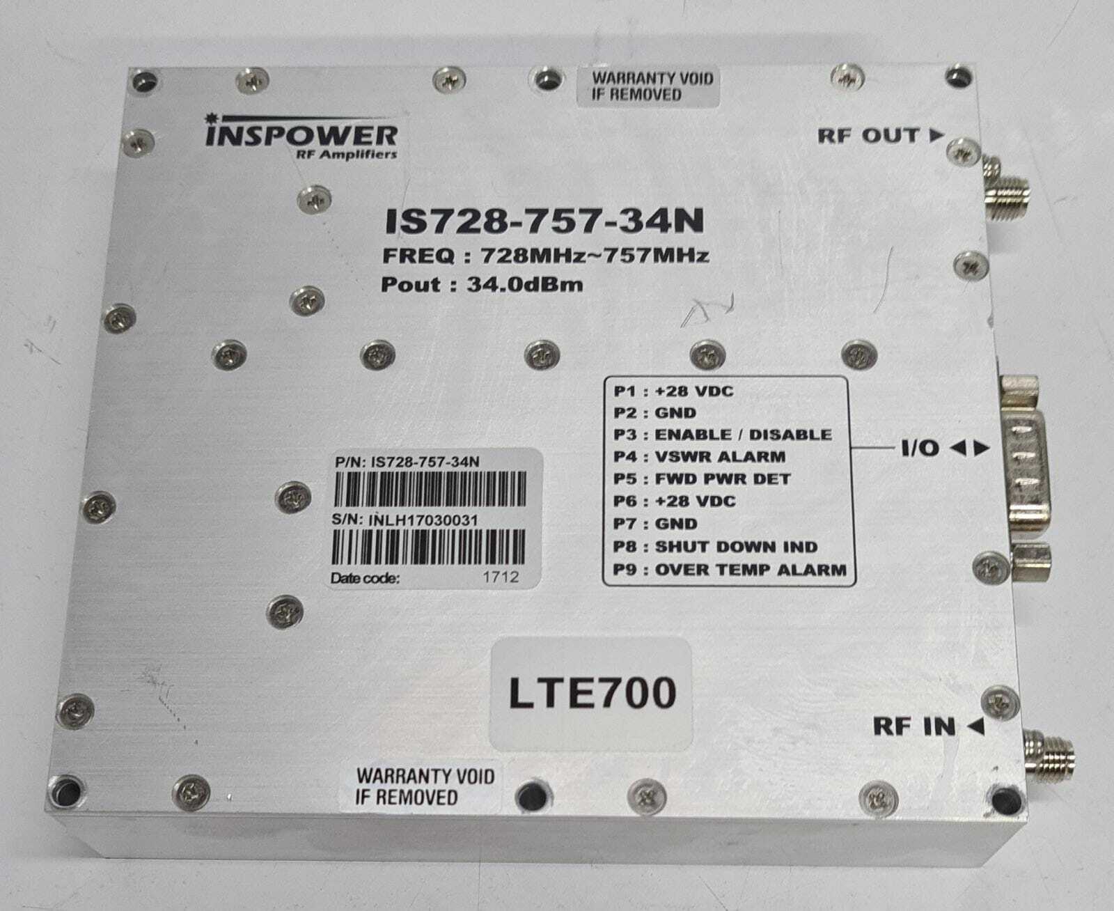INSPOWER RF Amplifiers IS728-757-34N LTE700