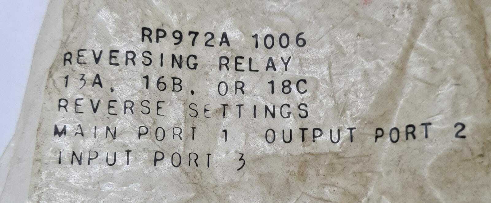 Honeywell RP972A 1006 Pneumatic Reversing Relay Control