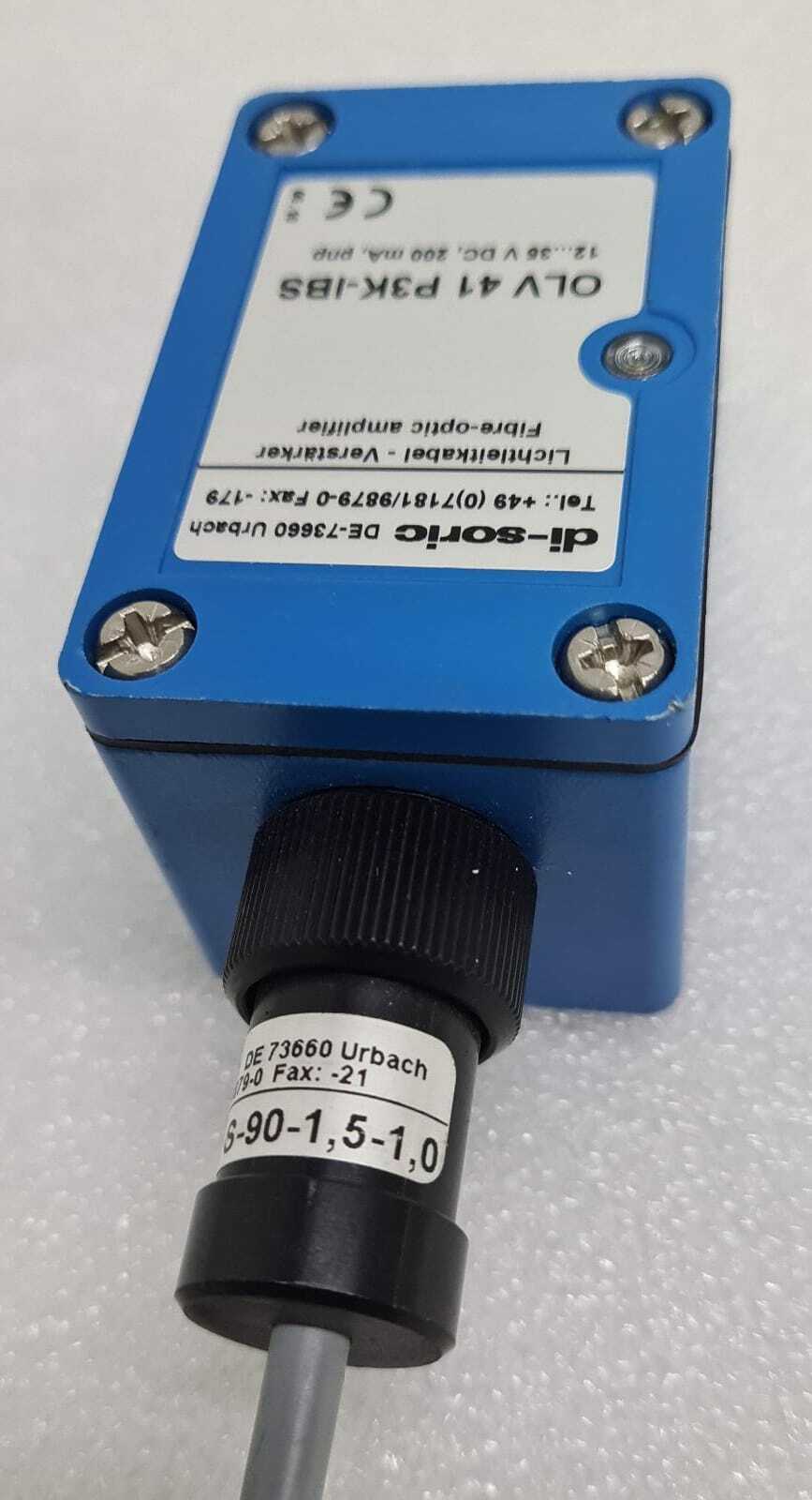 di-soric OLV 41 P3K-IBS AMPLIFIER W/ WRB 130 S-90-1,5-1,0 FIBER OPTIC