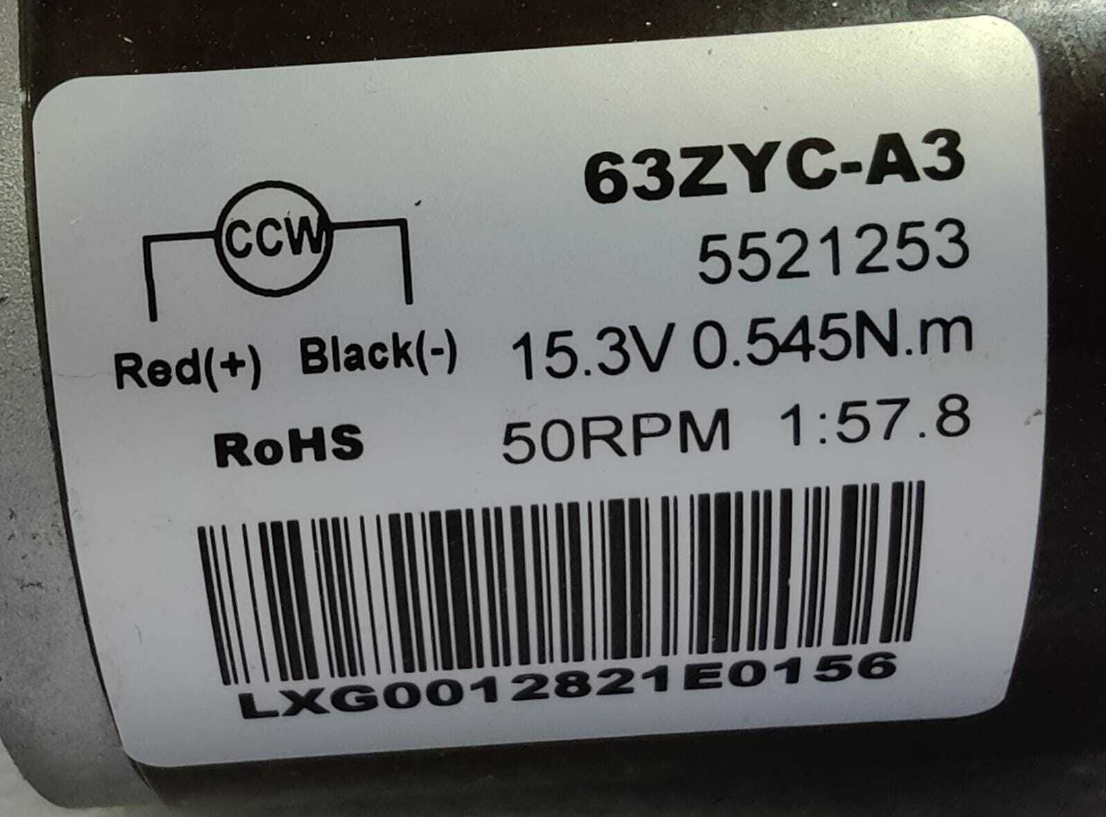 *TESTED* Maytronics Pump Motor 63ZYC-A3 5521253 50rpm for Dolphin Pool Robot