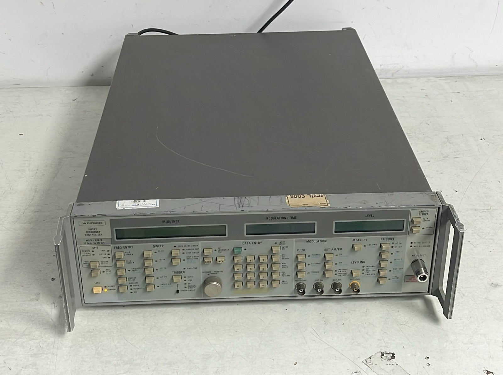 Wiltron Model 6747B Swept Frequency Synthesizer 10MHz 20GHz