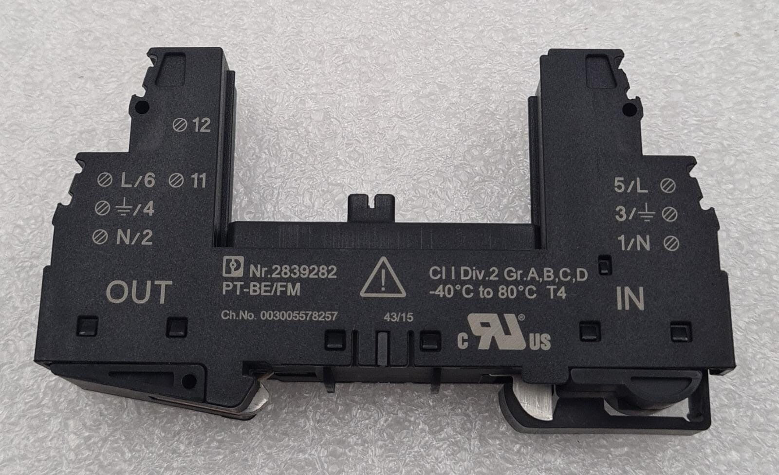 *NEW* PHOENIX CONTACT PT-BE/FM 2839282 Lightning Base Surge Protector