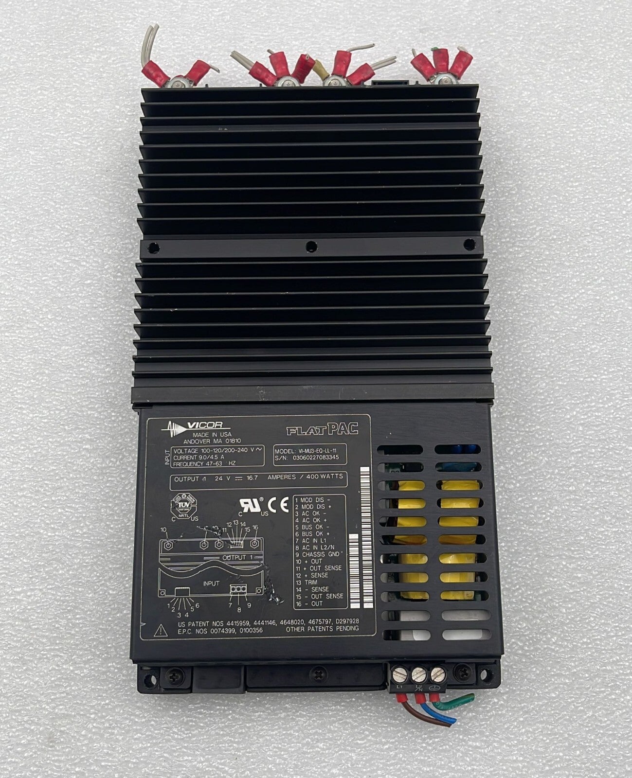 VICOR FlatPAC VI-MU3-EQ-LL-11 Power Supply 400W 24V
