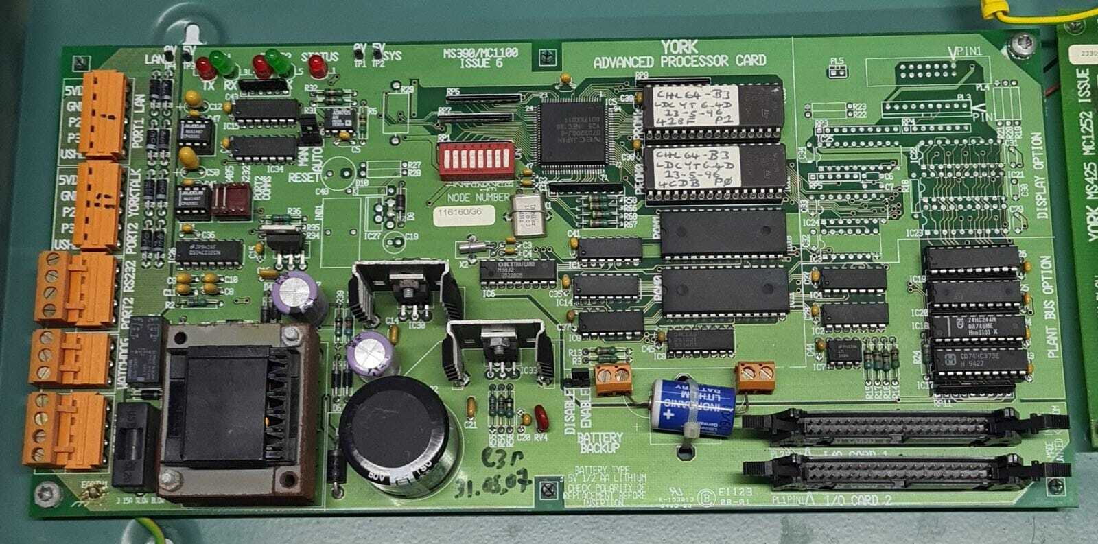 YORK Advanced Processor Card MS390/ MC1100 W/ MS425 MC1252 ISOLATION TRANSFORMER