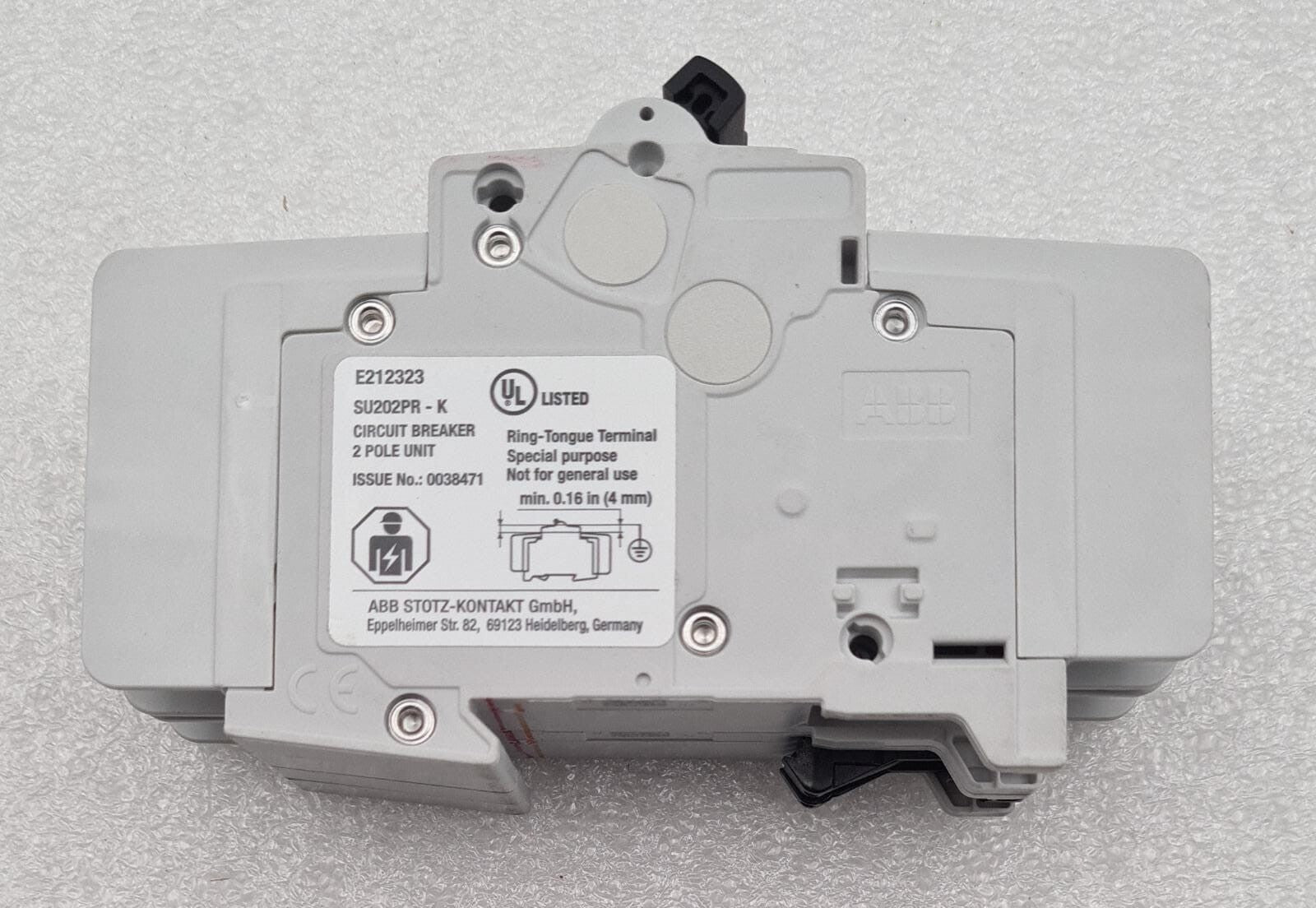 ABB SU202PR-K16A Circuit Breaker 2CDS 272 327 R0467 2X16A