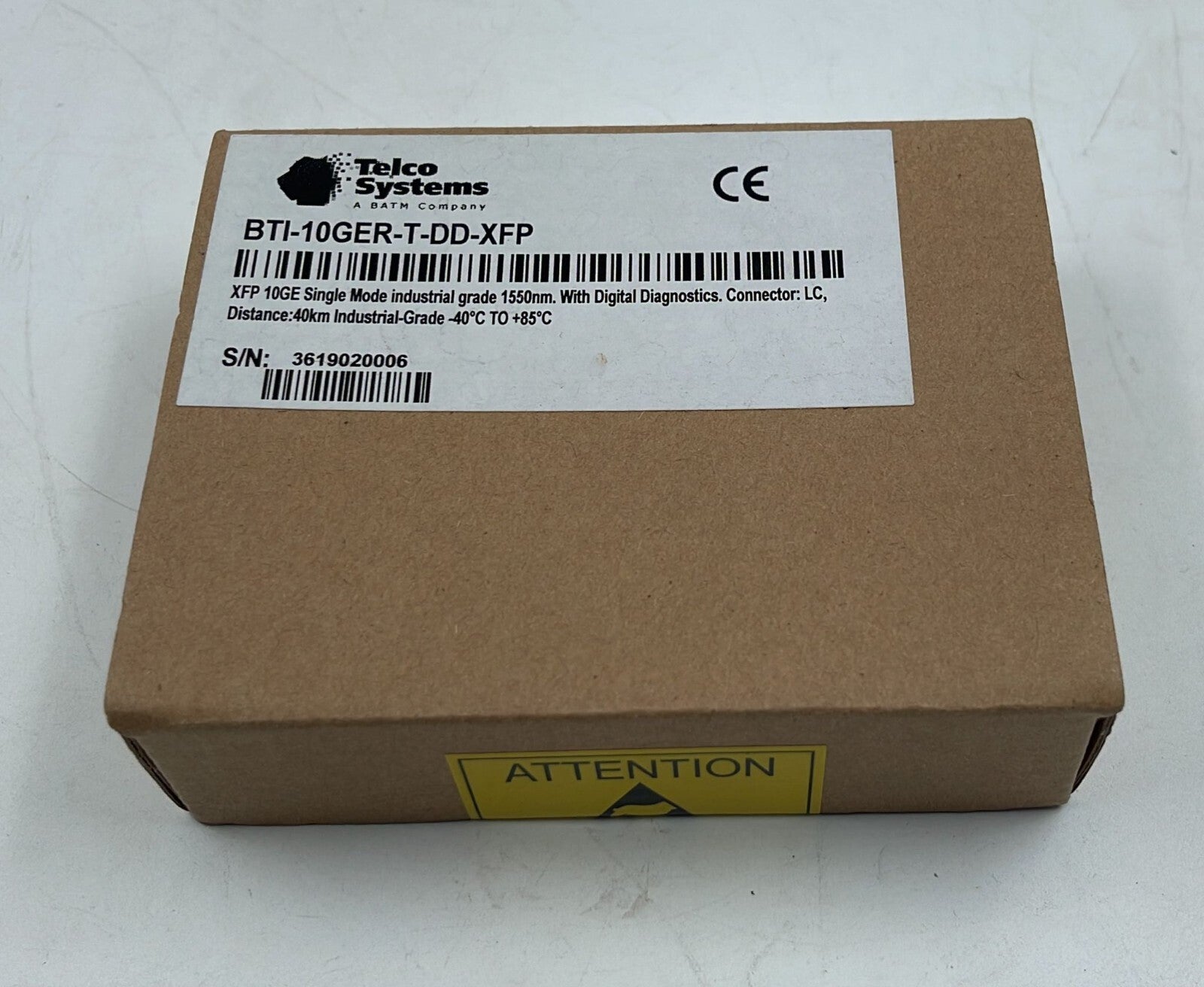 TELCO System BTI-10GER-T-DD-XFP XFP 10GE 1550nm Con-LC DISTANCE-40km