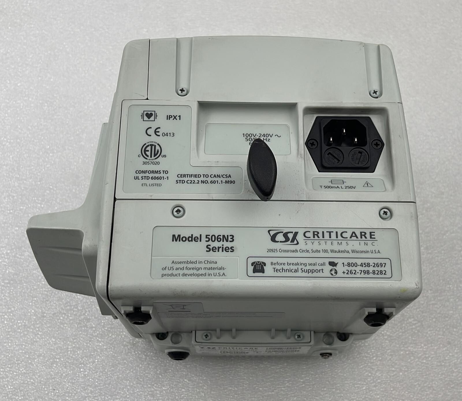 CSI CRITICARE 506NT3 SERIES COMFORT CUFF PATIENT Monitor 506N3 CSI 506DNT3