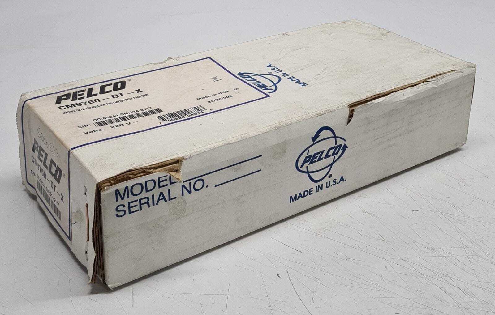 NEW - PELCO CM9760-DT-X MATRIX DATA TRANSLATOR CM9760 DESK RACK 220V CM9760