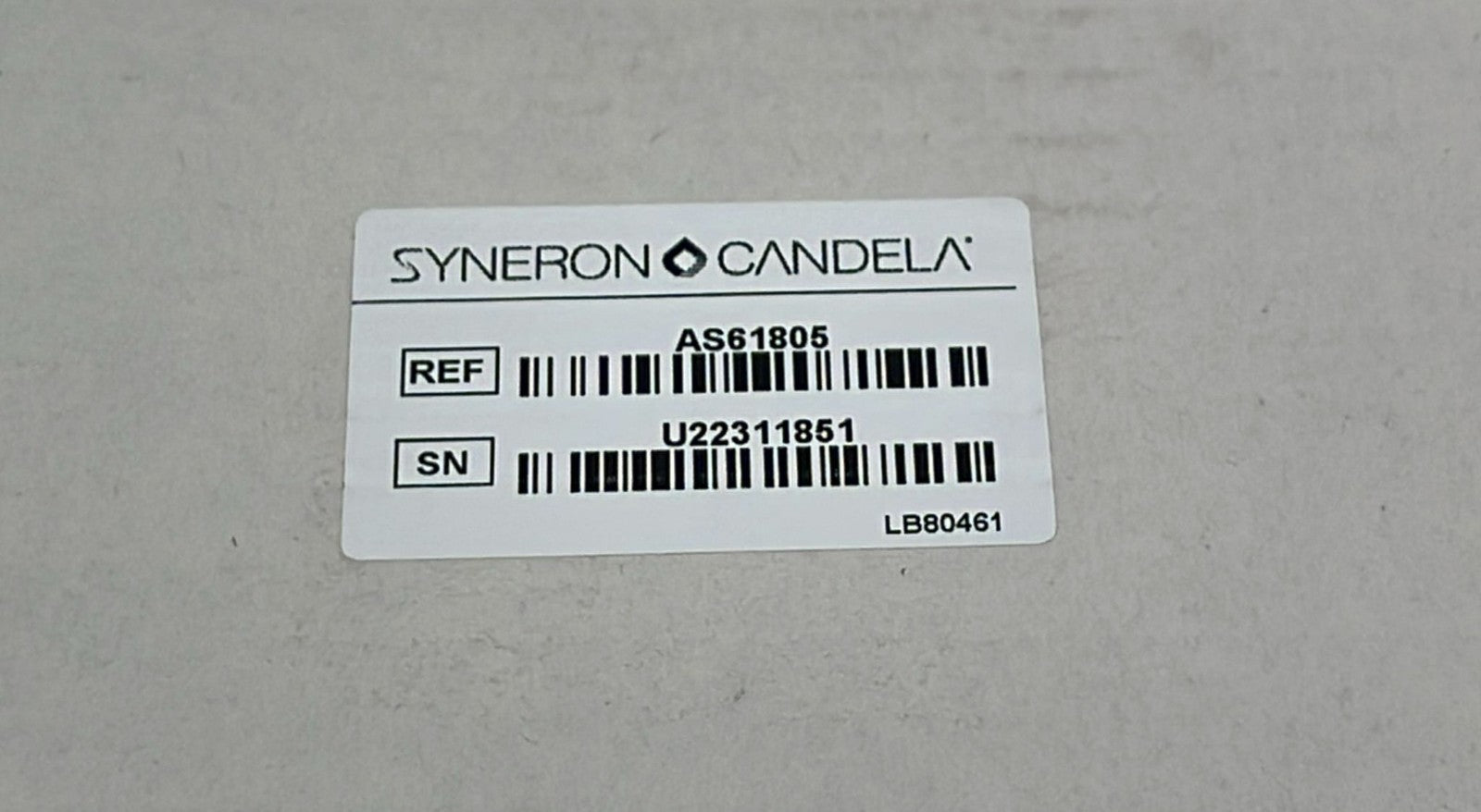 Syneron Candela AS61805 PCB label close-up