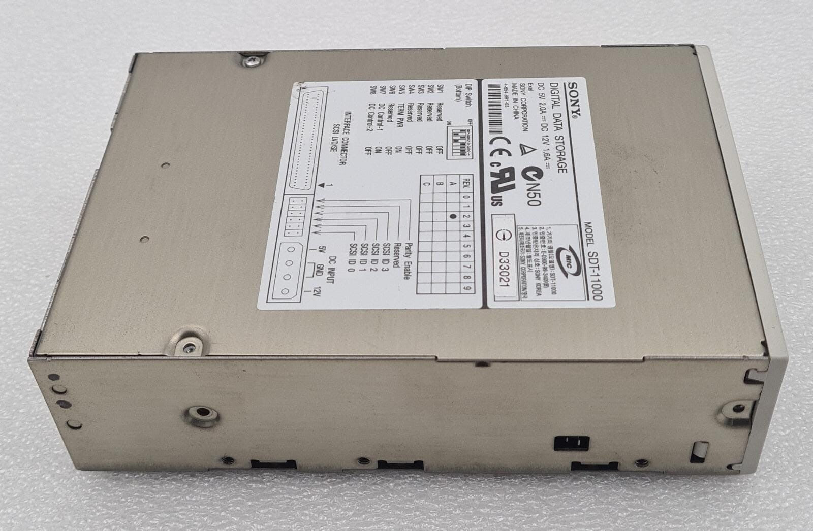 SONY SDT-11000 DIGITAL DATA STORAGE 68PIN SCSI LVD/SE Exel TAPE DRIVE