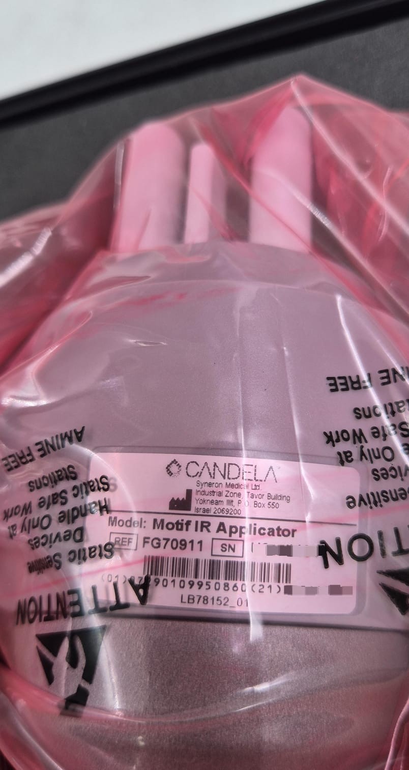 Syneron CANDELA Motif IR Applicator FG70911 Hand-piece for ELase Machine **NEW**