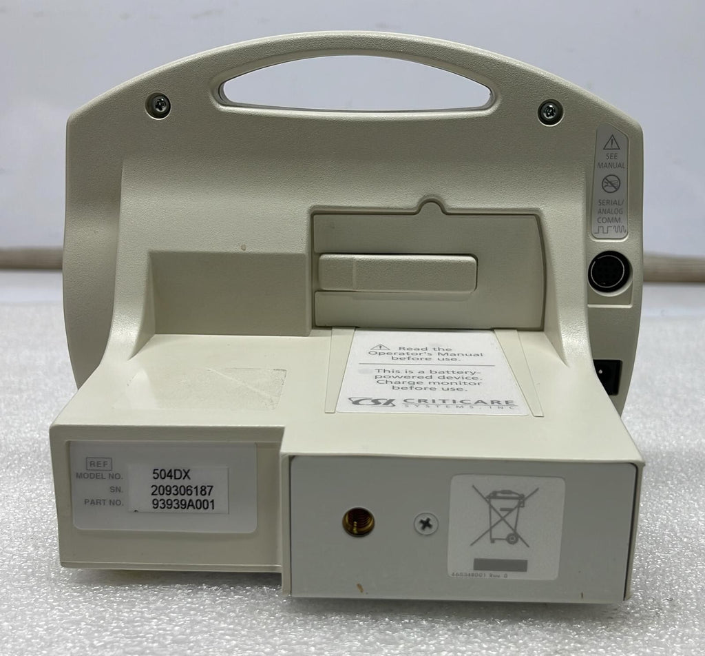 CSI Criticare Systems 504DX Digital Oximeter Monitor W/ 934-10DN Finger Sensor