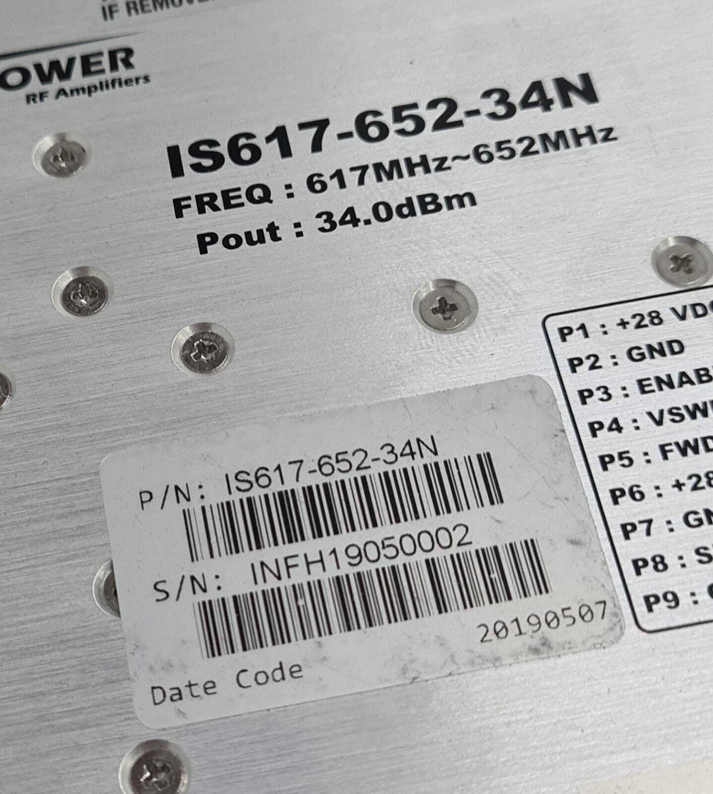 INSPOWER RF Amplifiers IS617-652-34N CELL