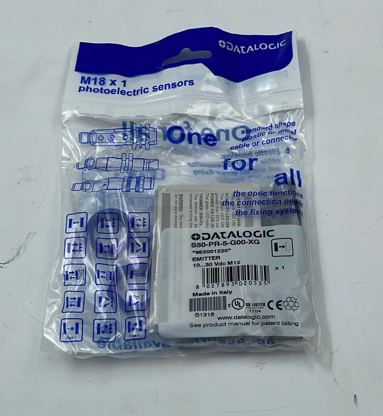 [LOT OF 10] NEW- DATALOGIC M18x1 S50-PR-5-G00-PP Proximity Photoelectric Sensor