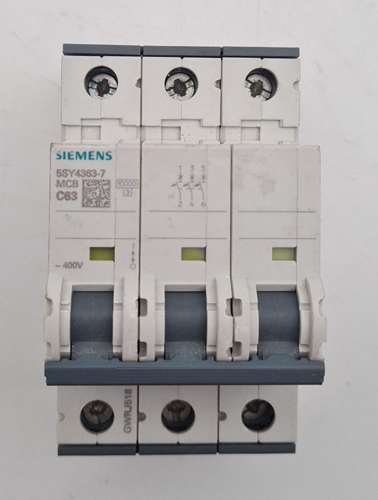 SIEMENS 5SY4363-7 MCB C63 CIRCUIT BREAKER