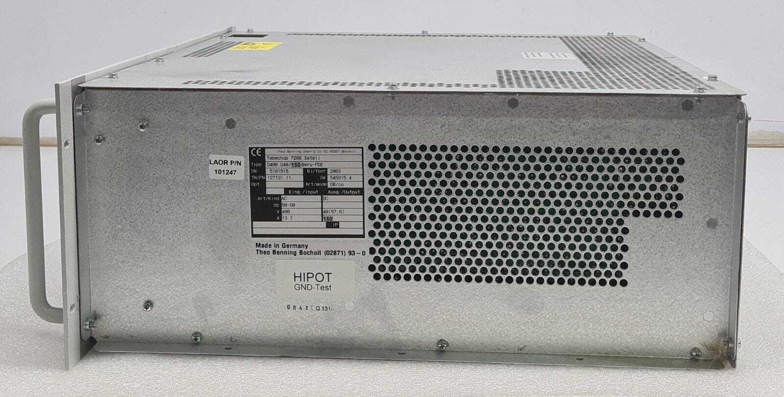 Benning TEBECHOP 7200 Satell D400 G48/150 BWru-PDE 127131.11 101247 48V 150A