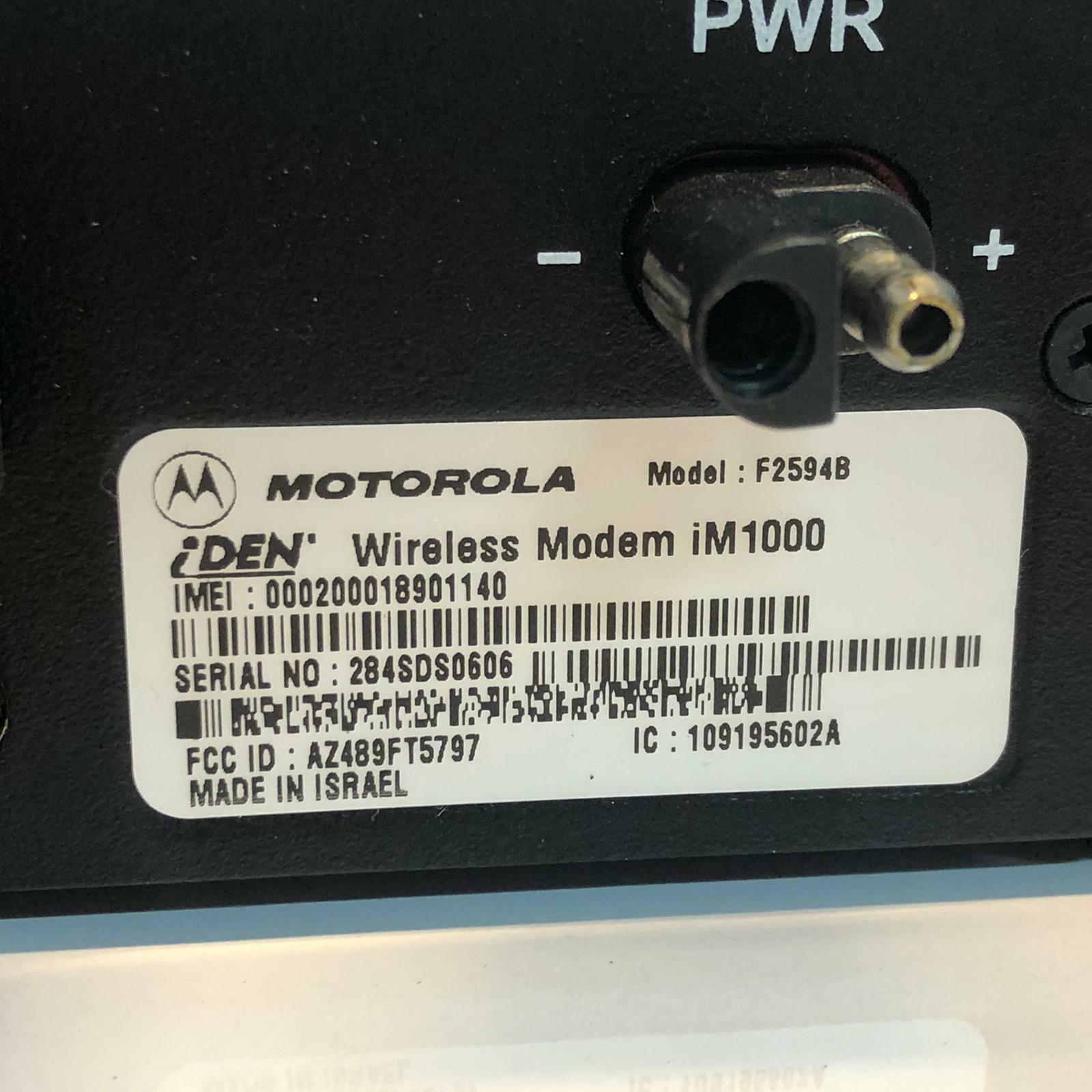 Motorola iden Wireless Modem im1000 Router Without transformer