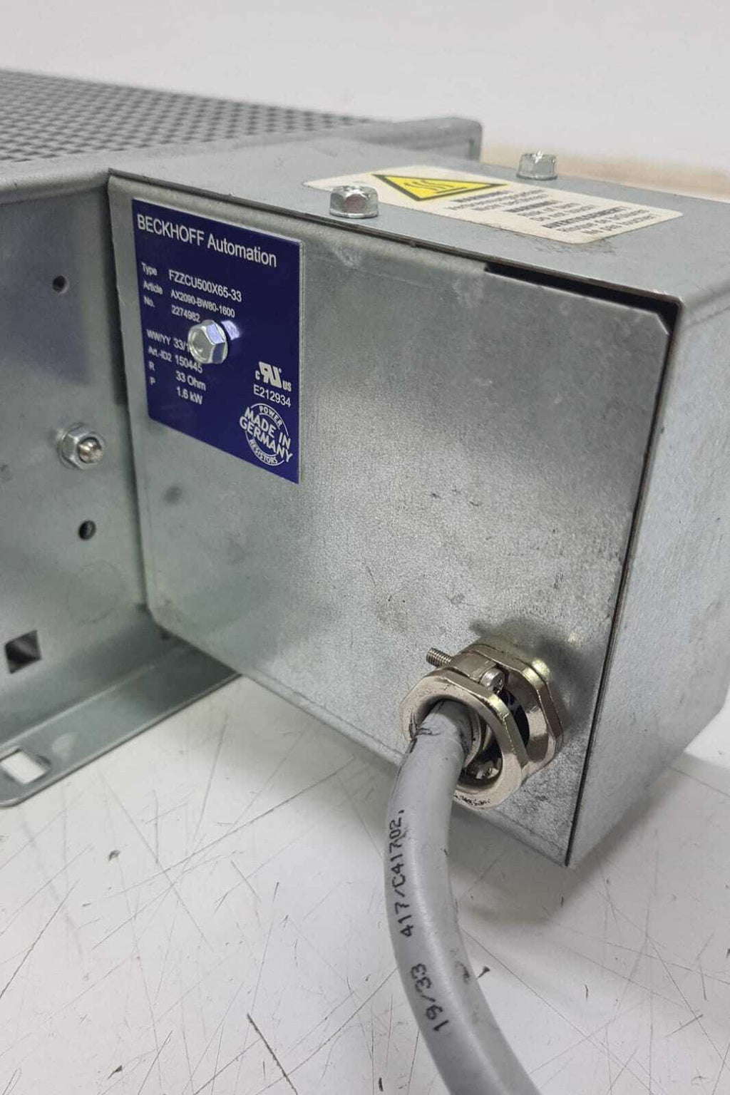 BECKHOFF AX2090-BW80-1600 FZZCU500X65-33 External Brake Resistor 33 Ohm 1.6kW
