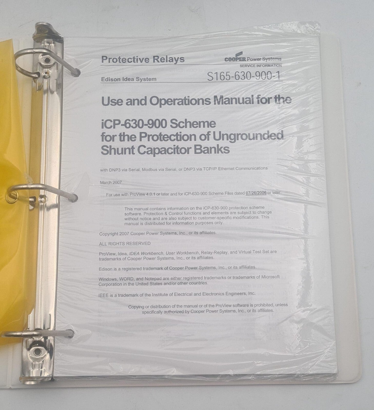 COOPER Power Systems Edison idea PR6D2 RELAY PR6D2C63E2113S 240VAC iDP-210