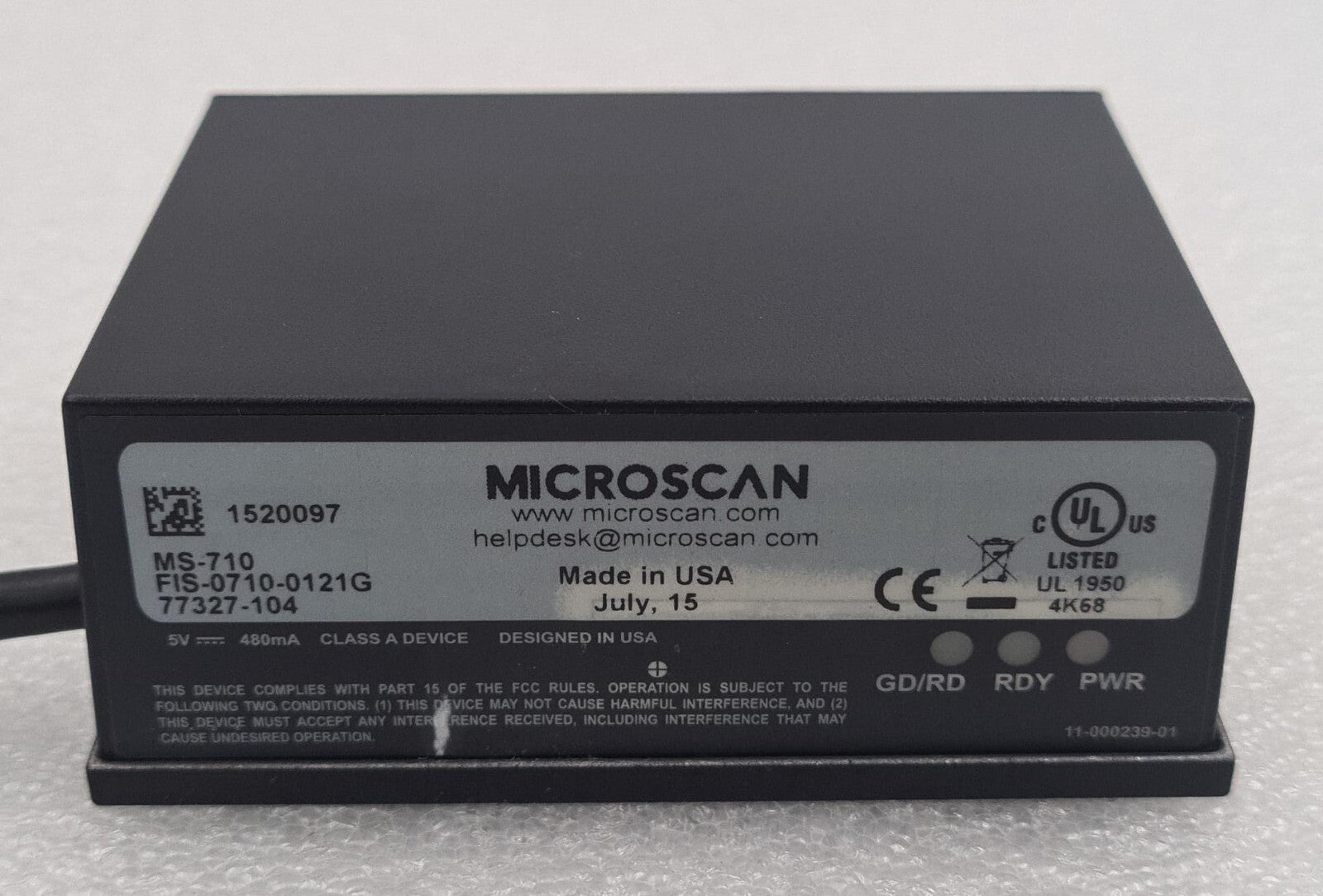MICROSCAN MS-710 Barcode Label Scanner FIS-0710-0121G