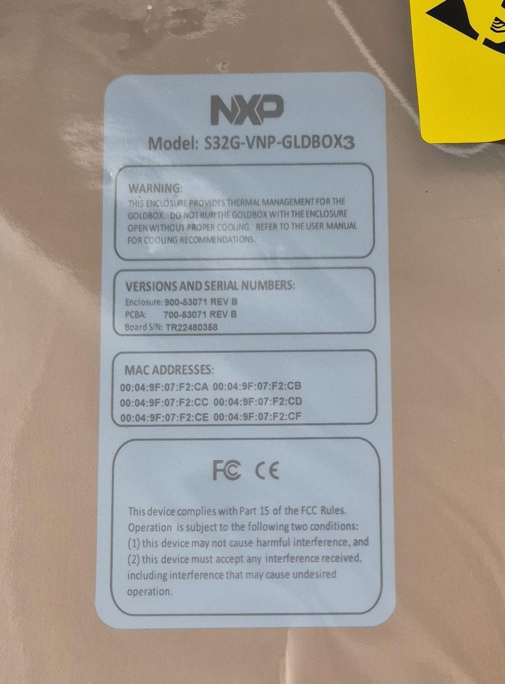 *NEW* NXP S32G-VNP-GLDBOX3 Development Platform Vehicle Network Processor KIT