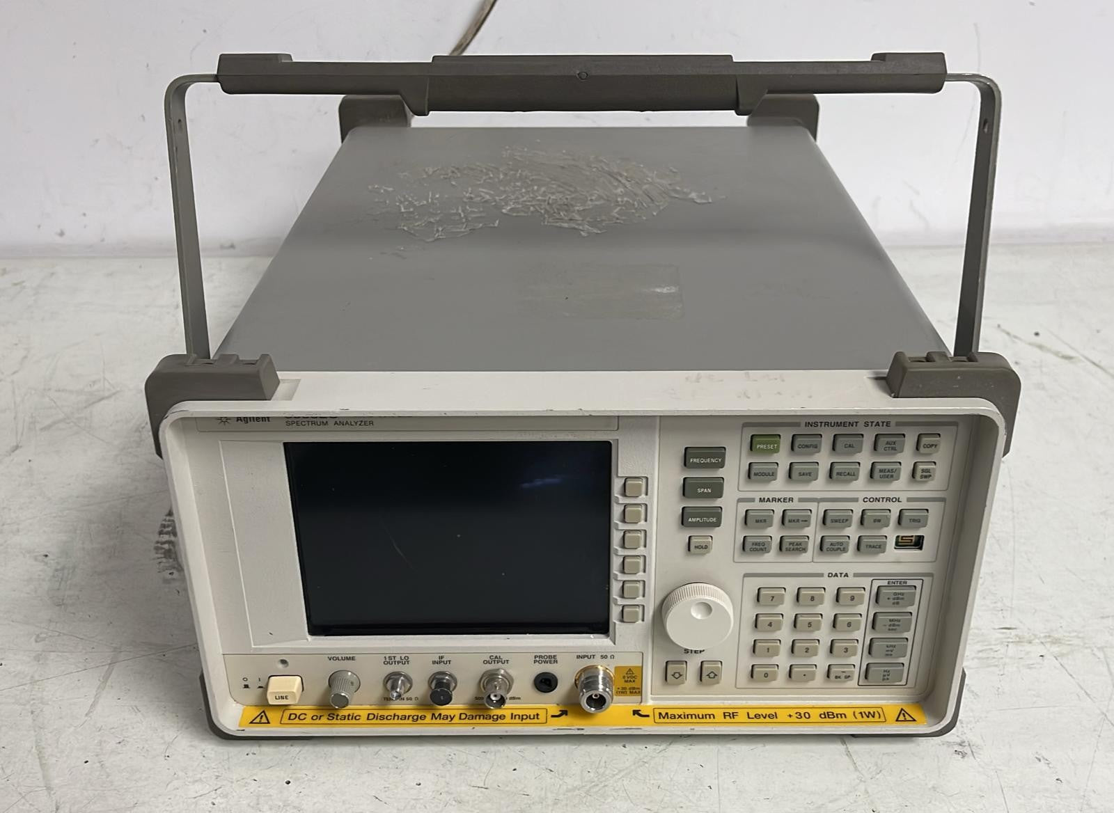 Agilent 8563EC spectrum analyzer angled front view