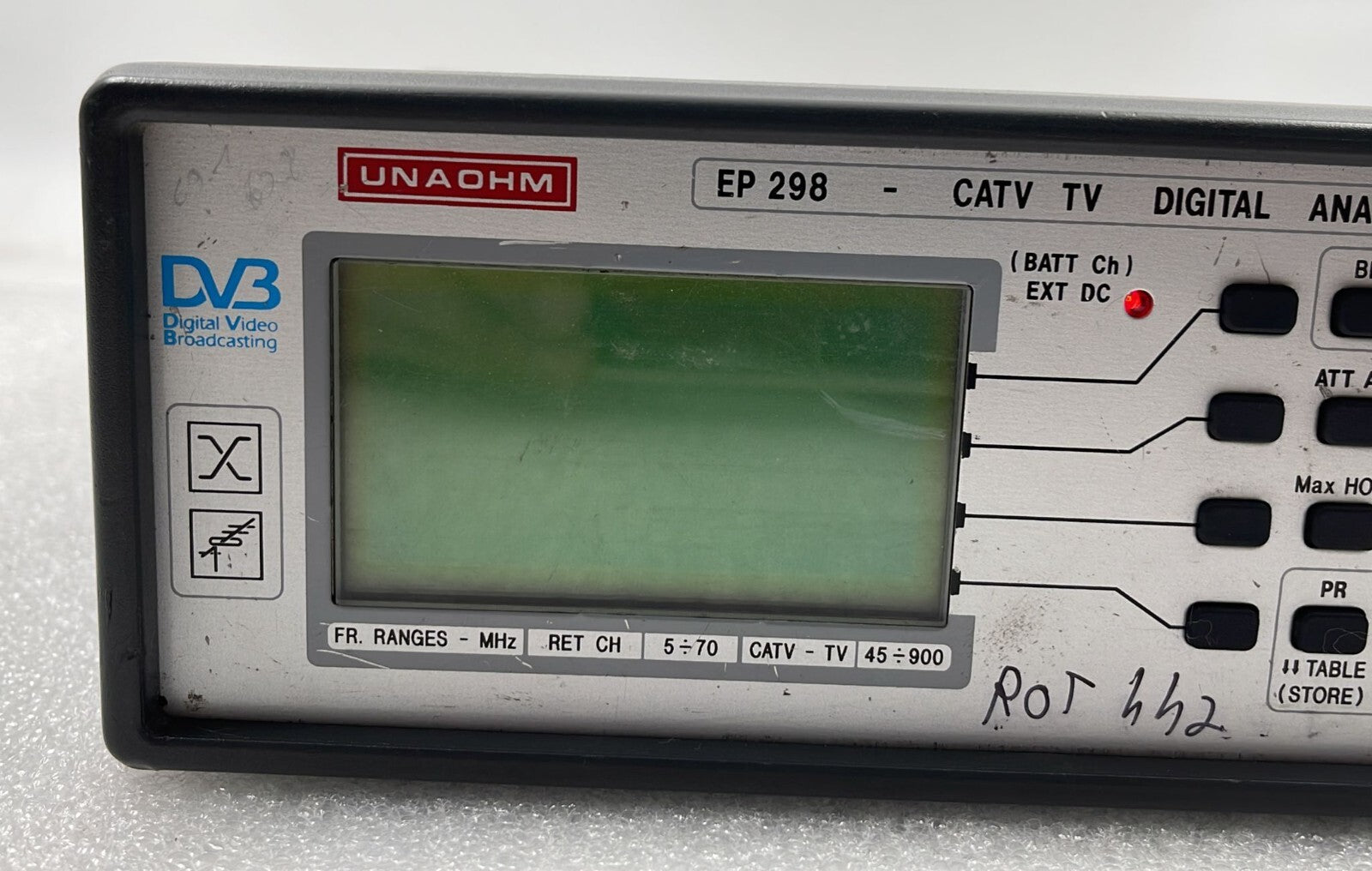 UNAOHM EP 298 CATV TV DIGITAL ANALOG ANALYSER 45-900 MHz DVB W/ CASE **AS IS
