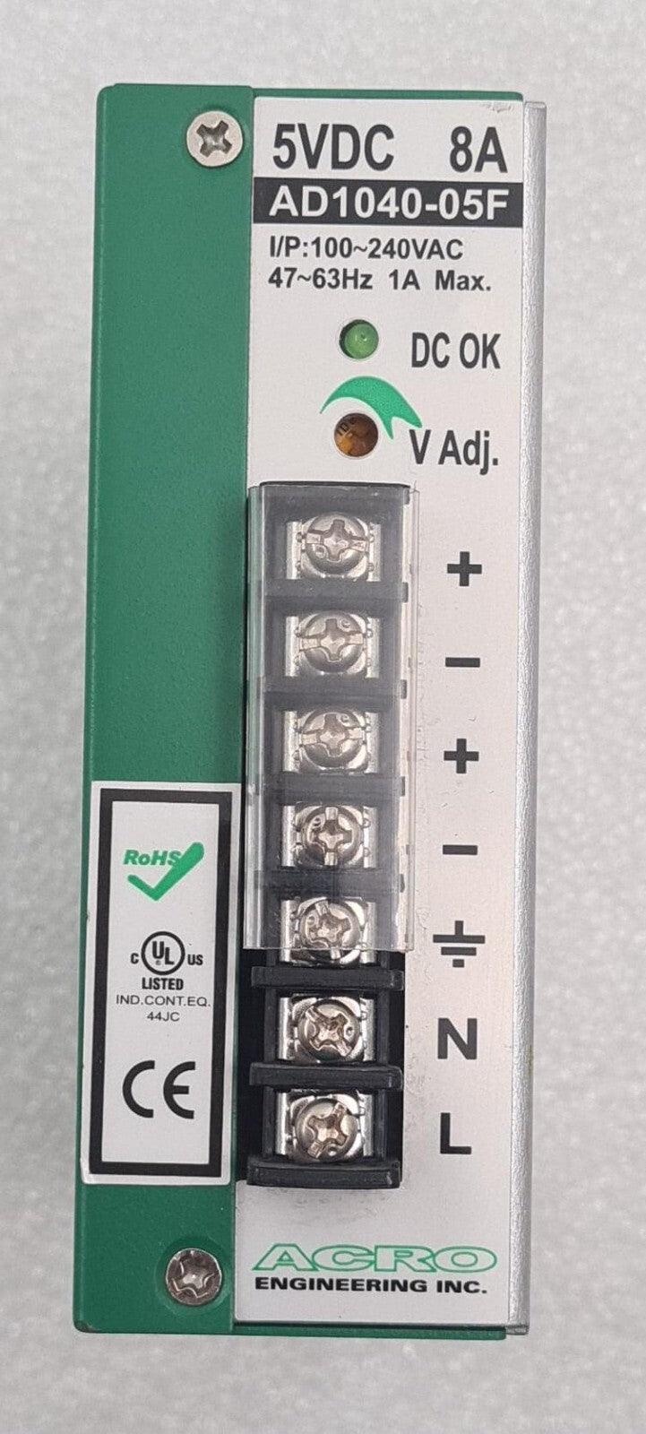 ACRO ENGINEERING AD1040-05F Switching Mode Power Supply 5VDC 8A