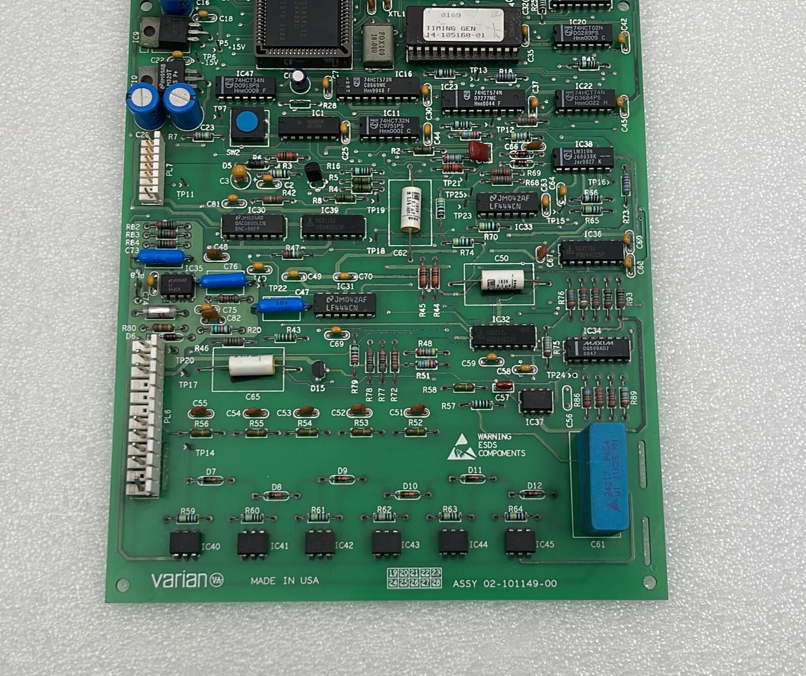 Varian 02-101149-00 Control Board PCB Cary UV-Visible Spectrophotometer *AS-IS*