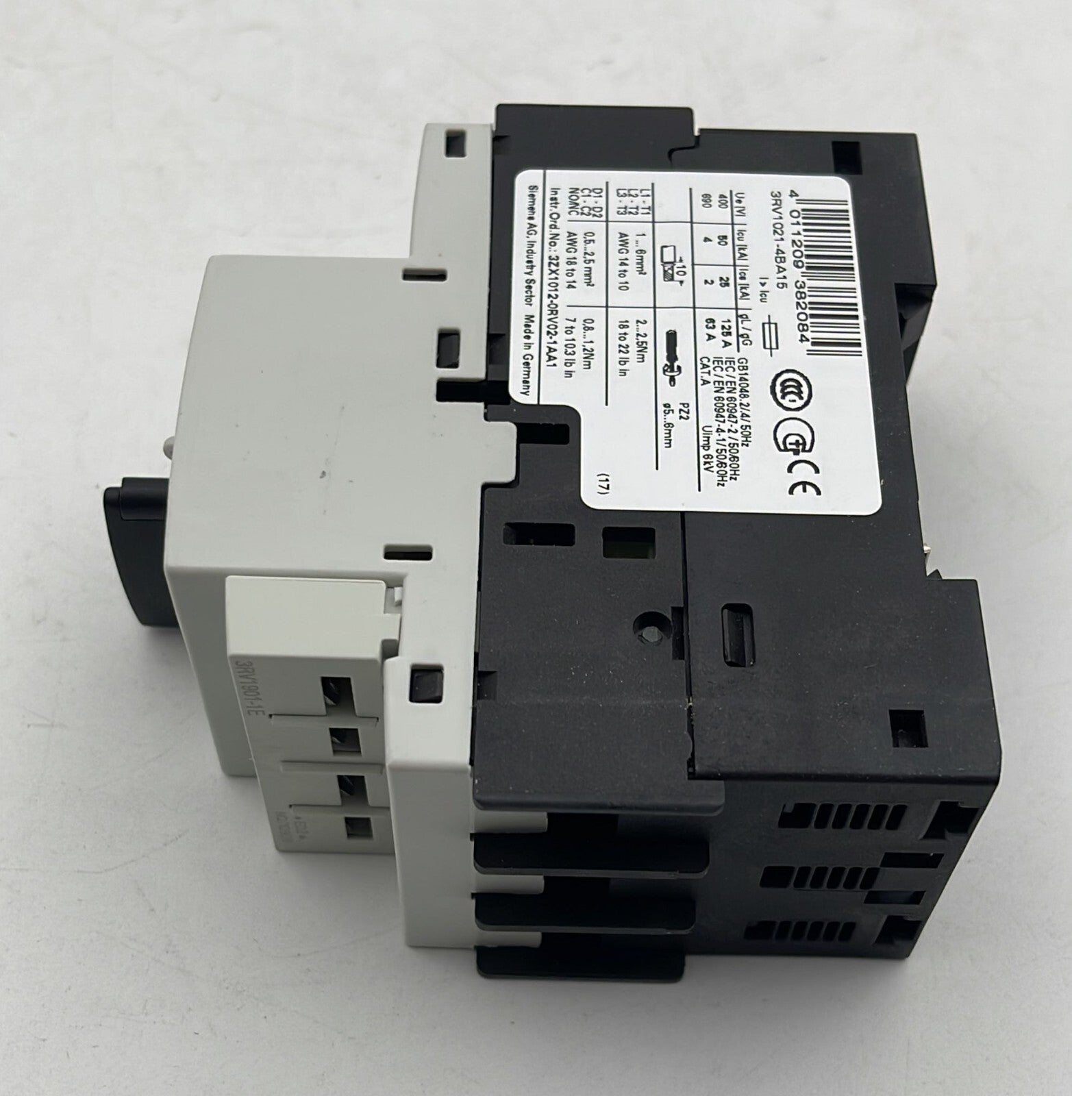 Siemens 3RV1021-4BA15 Circuit breaker 14-20A 1NO + 1NC
