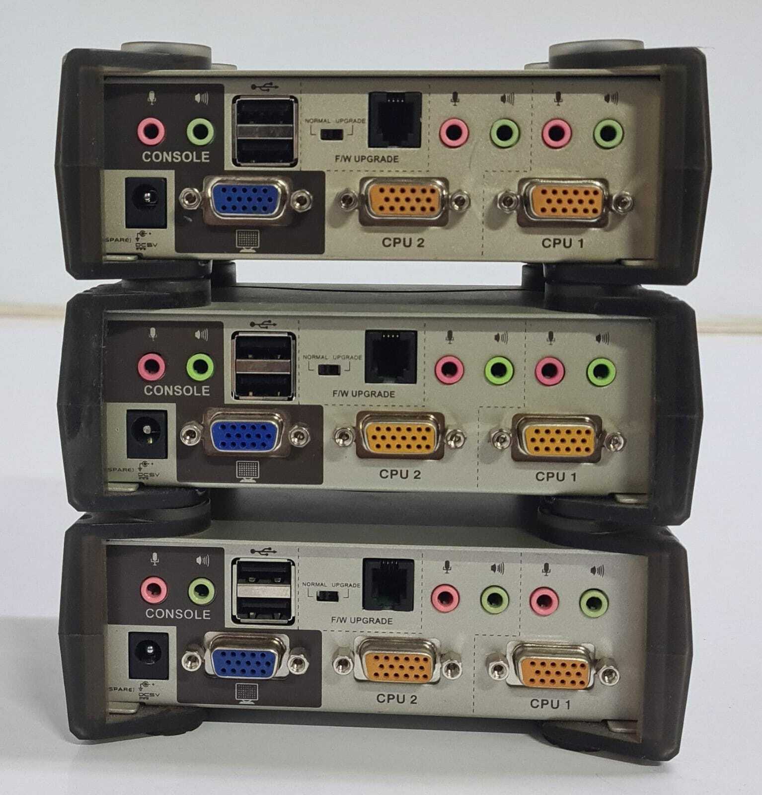 [LOT OF 3] Aten Master View KVMP Switch 2 Port USB / PS2 With Audio CS-1732A