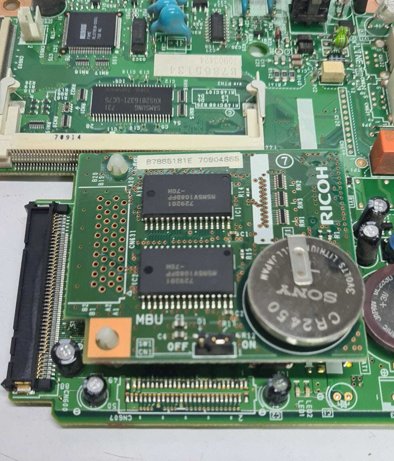 RICOH Aficio MP C2500 PWB B7865134 70903424 B7865181E Photocopier Fax Card