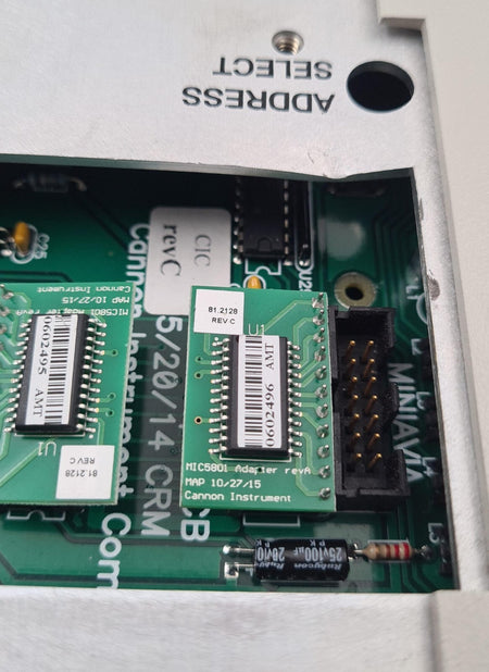 Cannon viscometer PCB detail view