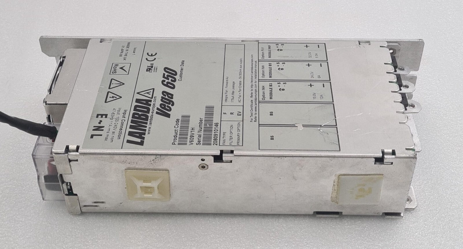 TDK LAMBDA Vega 650 V609V1H Power Supply 650W 100-240V Nom 47-63Hz 11A