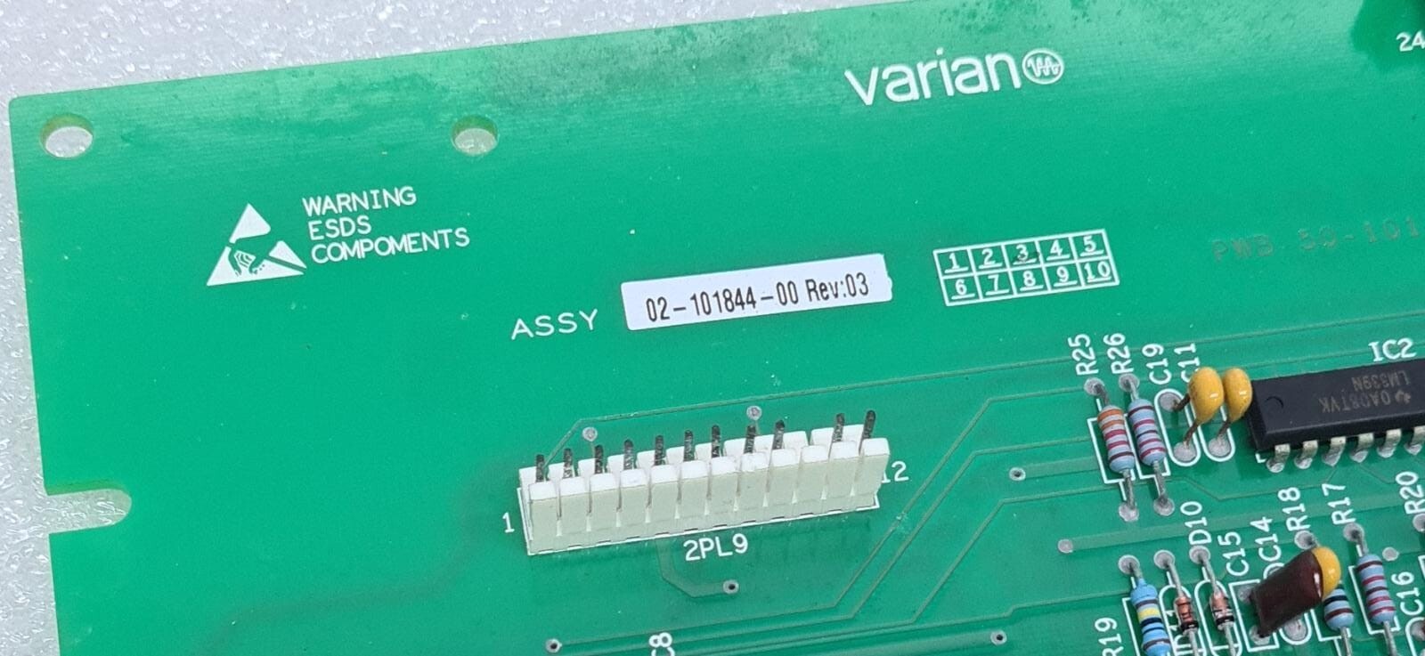 VARIAN ASSY 02-101844-00 Rev: 03 PWB 50-101415-01  PCB Board