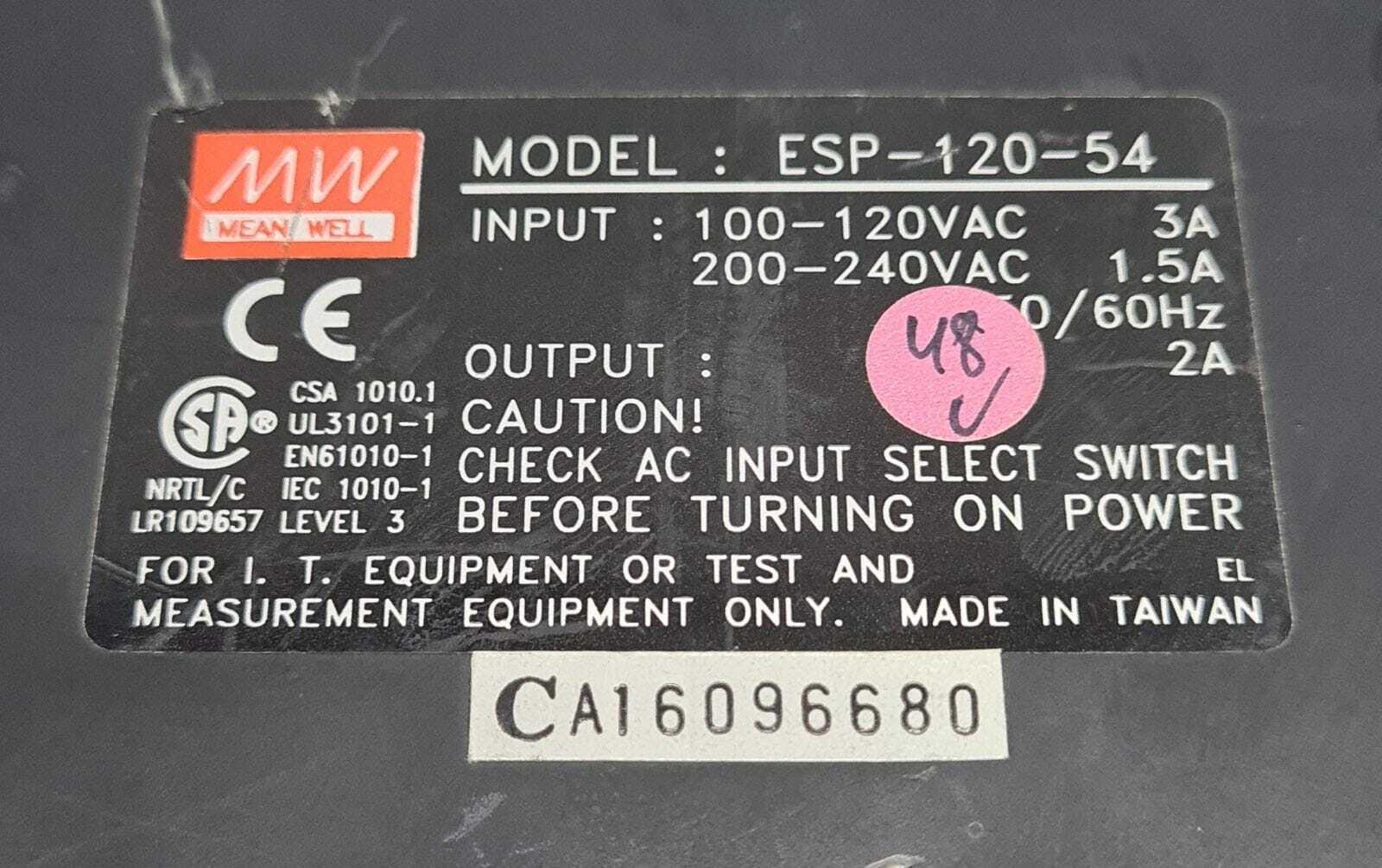 MEAN WELL MW ESP-120-54 Switch Mode Power Supply