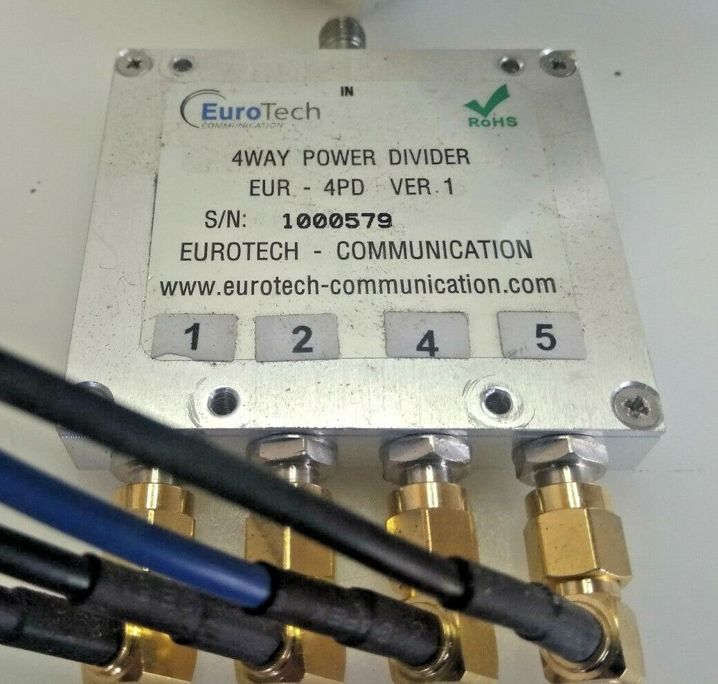Eurotech Communication 4way Power Divider Eur 4pd Ver 1 With Sma Cable