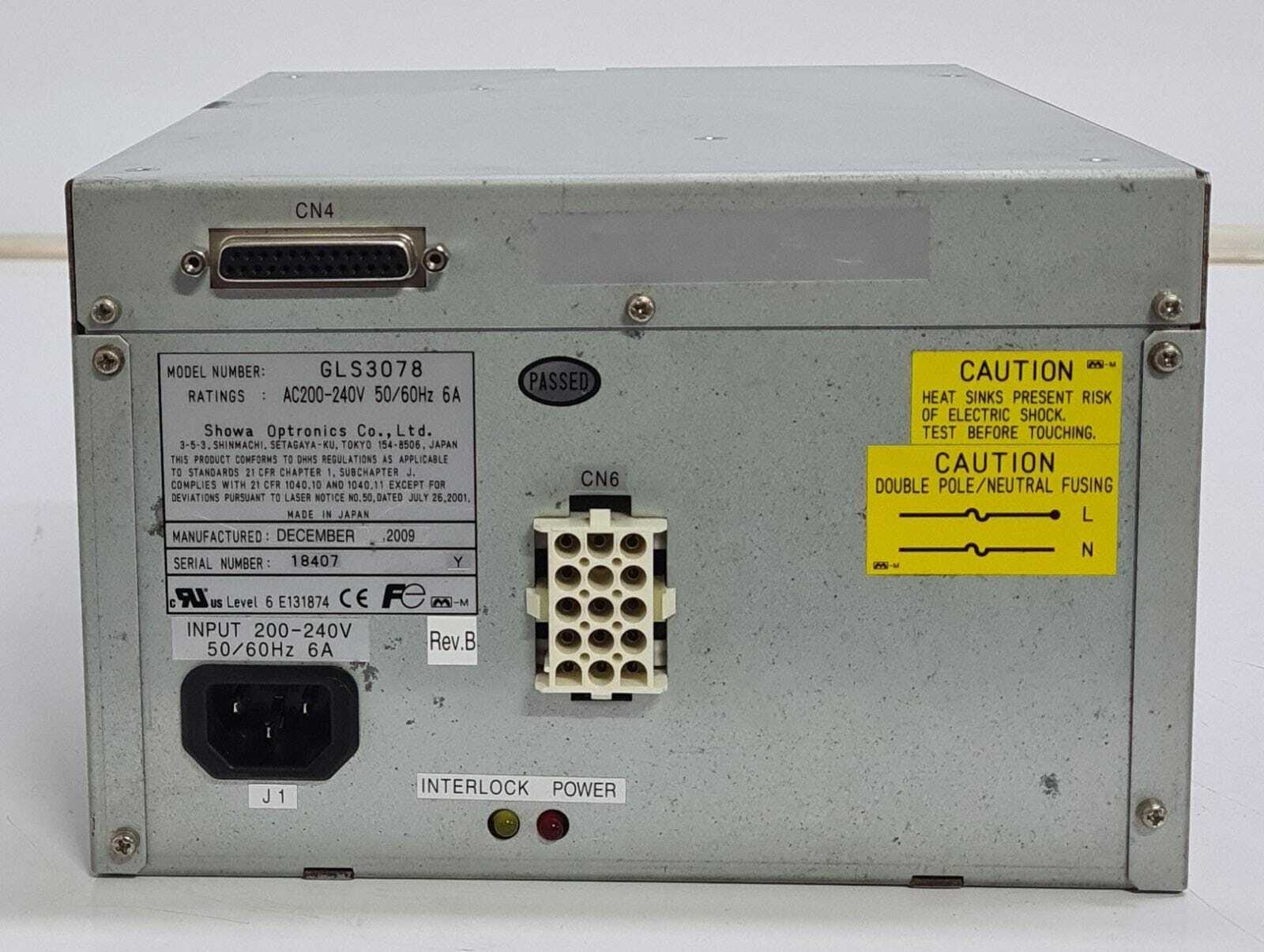 Showa Optronics GLS3078 Laser Power Supply AC 200-240V For ABI Prism 3100 3130XL