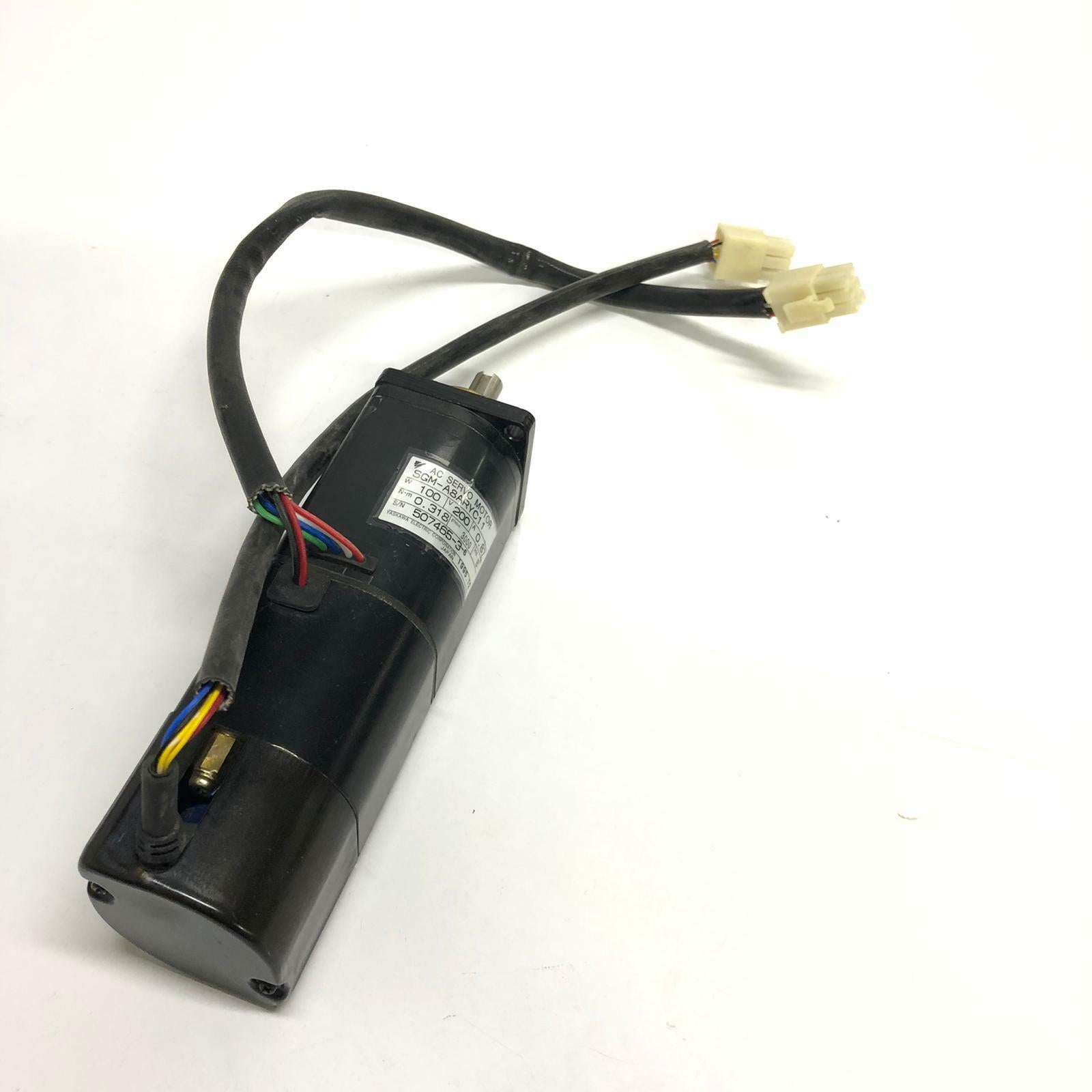 Used Yaskawa AC Servo Motor SGM-A8ARYC11 80W 200V 0.7A 3000R/Min TAMAGAWA BRX TS