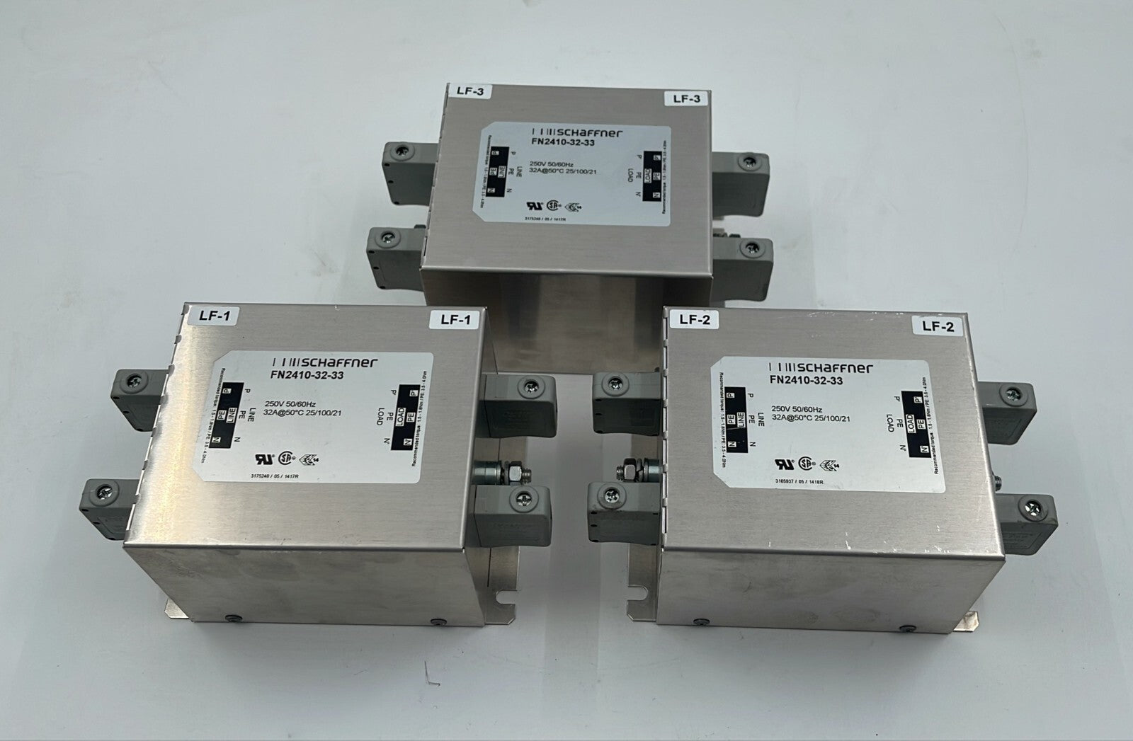 [LOT OF 3] Schaffner FN2410-32-33 Power Line Filter
