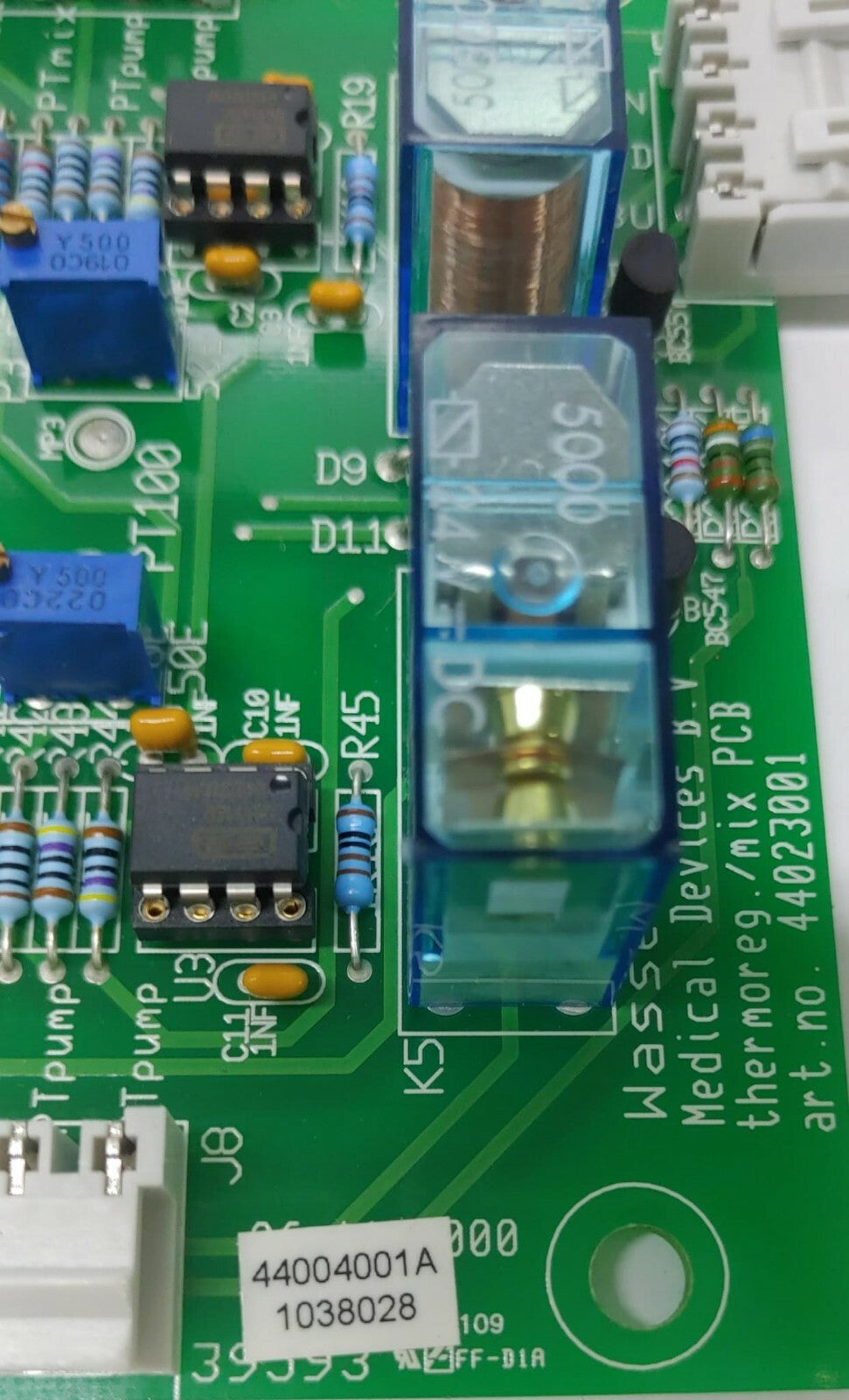 WASSENBURG MEDICAL DEVICES B.V. PCB BOARD 44023001 [LOT of 5] w/White Connectors
