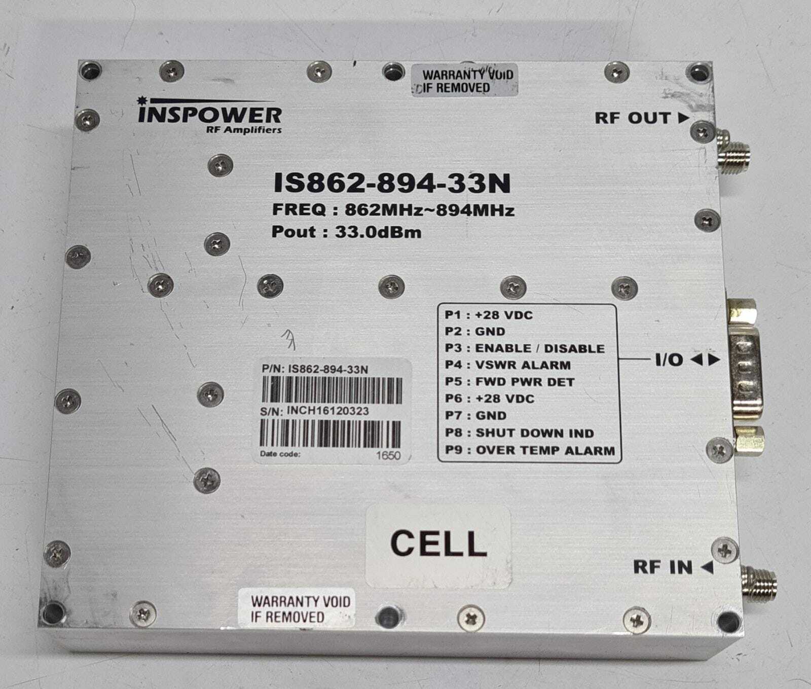 INSPOWER RF Amplifiers IS862-894-33N CELL
