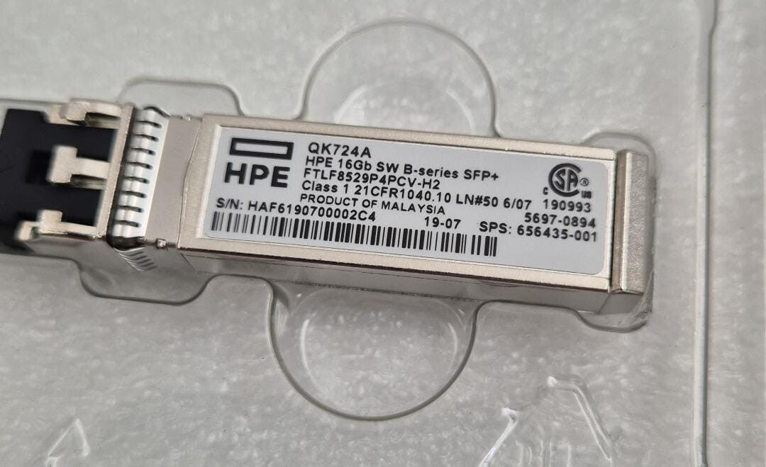 [LOT OF 100] NEW - HPE 16GB SW B-series SFP+ QK724A 656435-001 TRANSCEIVER