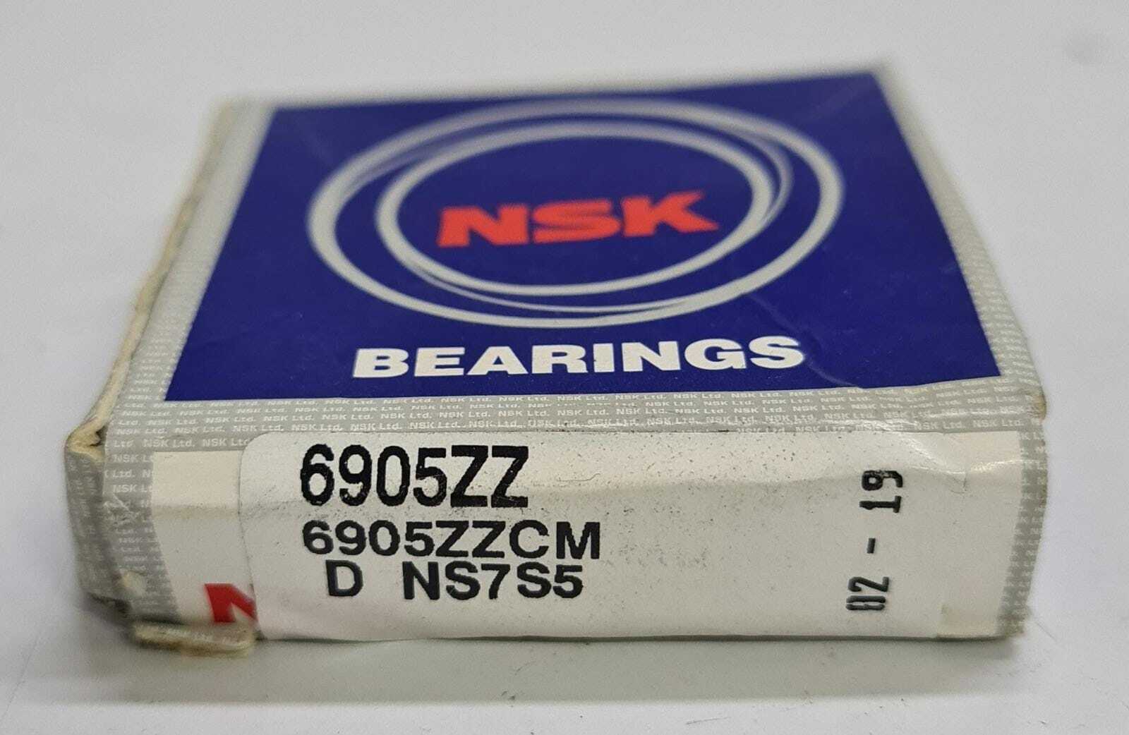 [LOT OF 4] NSK Bearings 6905ZZCM NS7S5 Metal Shields Deep Groove - NEW Sealed